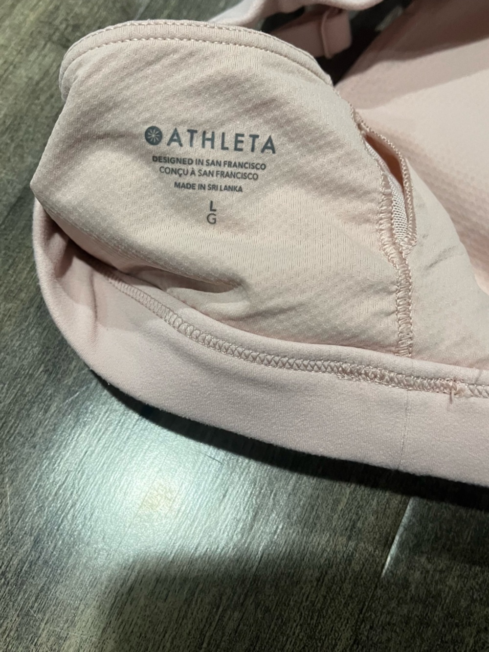 Athleta Elation Strappy Sports Bra Pink Size L Large Yoga Low Impact - Picture 8 of 11